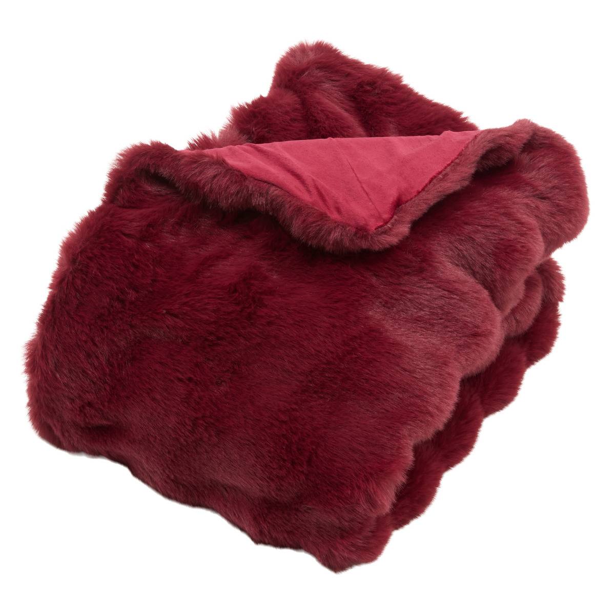 Plaid ZEPHY rouge grenat, ATMOSPHERA
