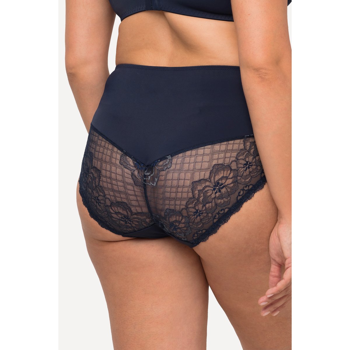 Culotte midi en microfibres bleu nuit, ULLA POPKEN