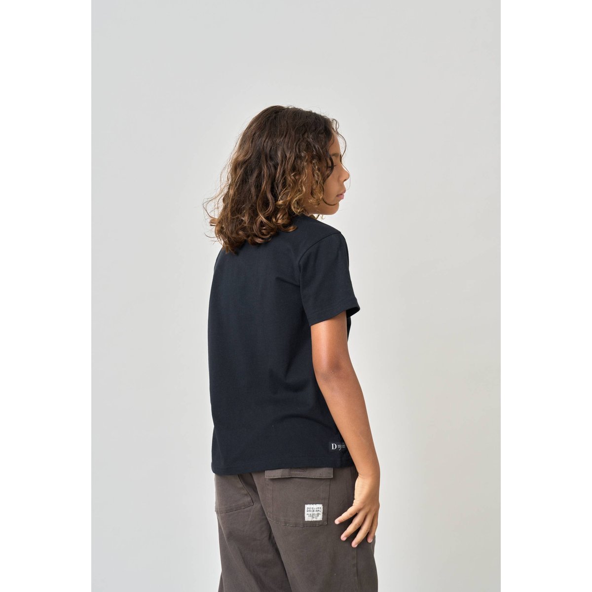 T-shirt garçon en 100% coton jersey imprimé biker HELMUP black, DEELUXE