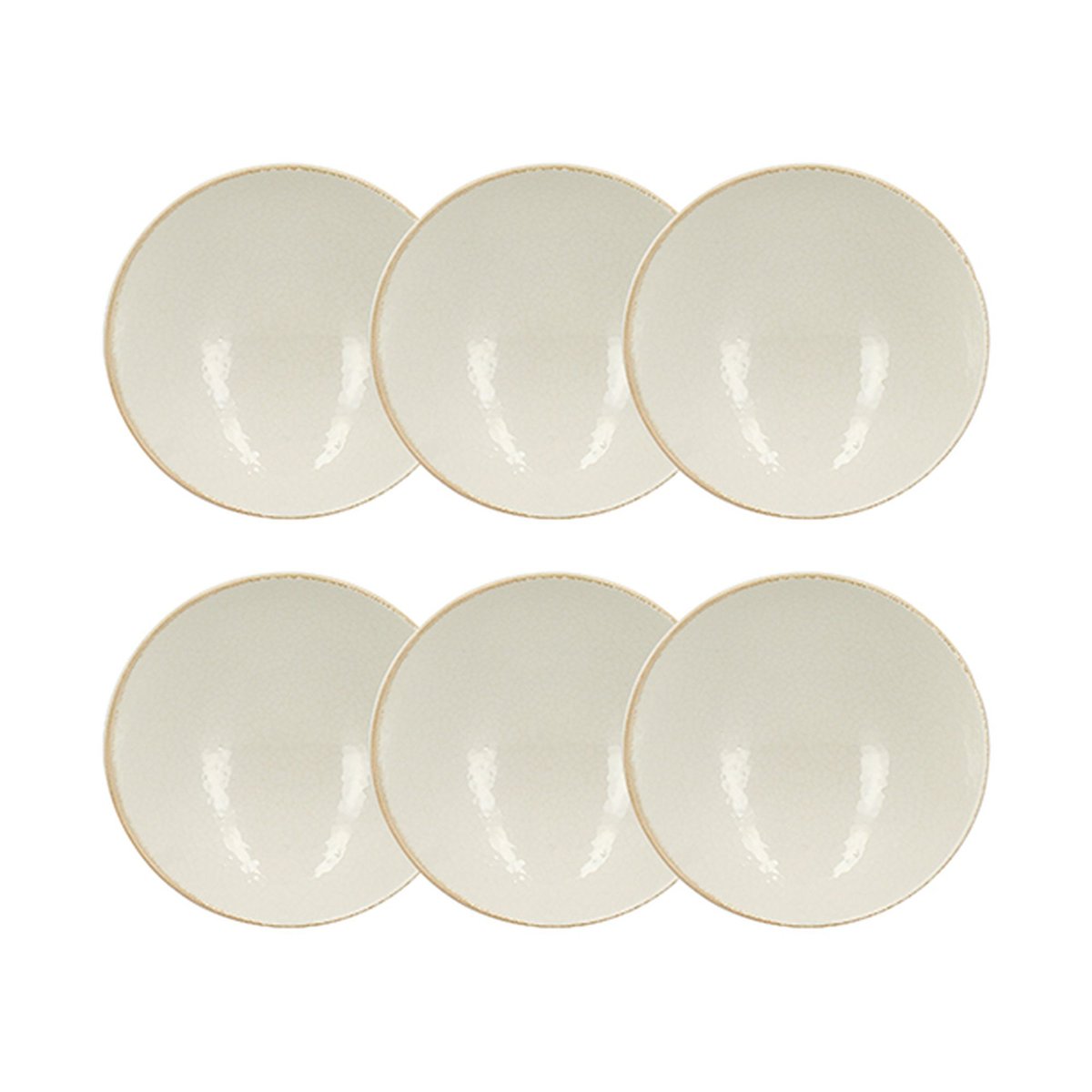 Lot de 6 coupelles en porcelaine 15cm, NUANCE blanc, NOVASTYL