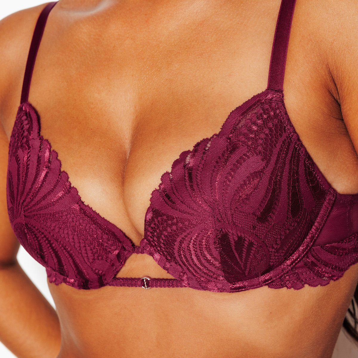 Soutien-gorge ampliforme plunge JEN rouge, ROUGEGORGE LINGERIE