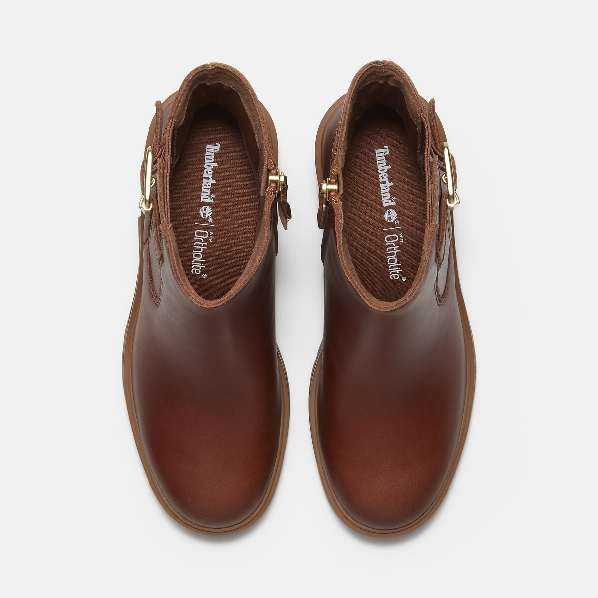 Stone Heights Mid Chelsea Heeled Leather Ankle Boots brown, TIMBERLAND