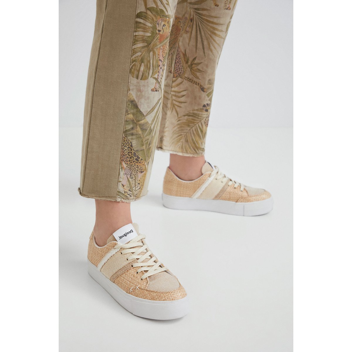 Baskets En Fibres Naturelles blanc, DESIGUAL