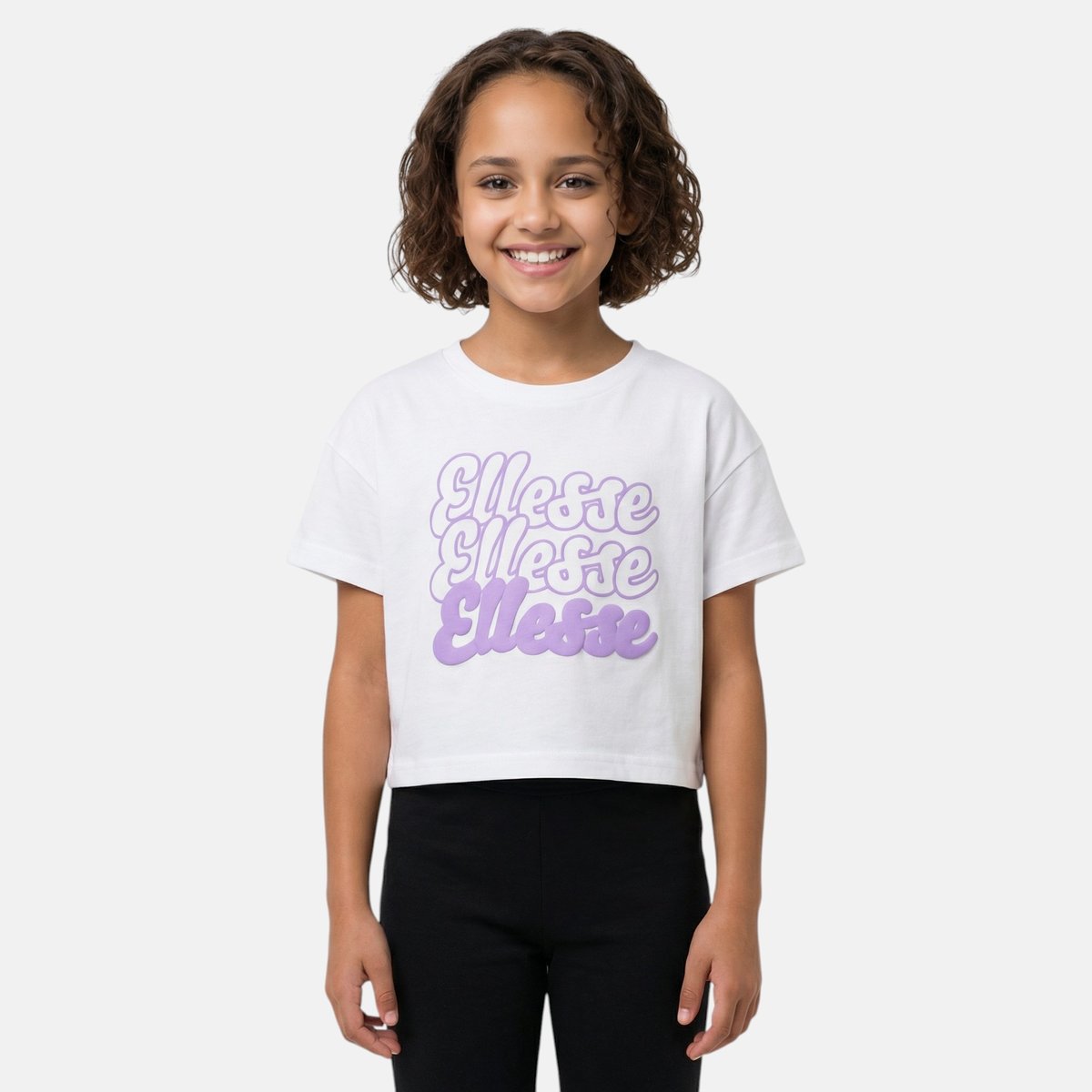 T-shirt manches courtes imprimé, col rond GROOVY violet clair, ELLESSE