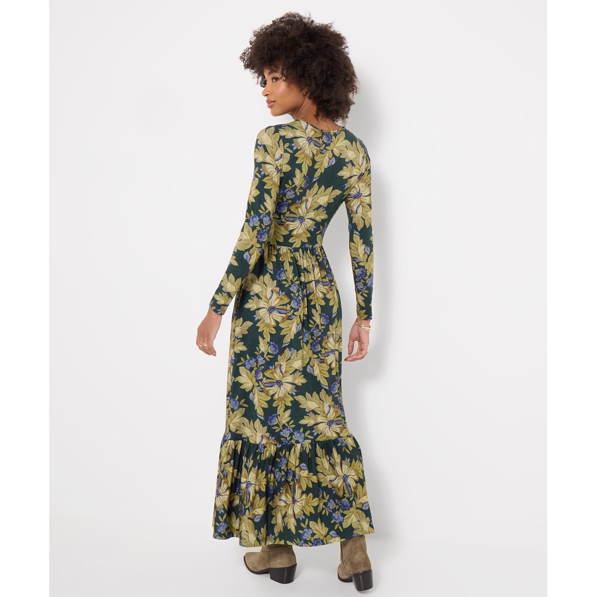 Robe Longue en Jersey à Manches Longues Orla vert, JOE BROWNS