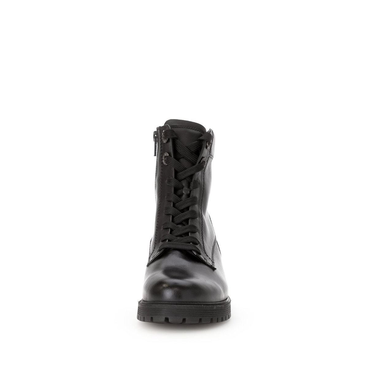 Bottines en cuir verni à talon décroché noir lisse, GABOR