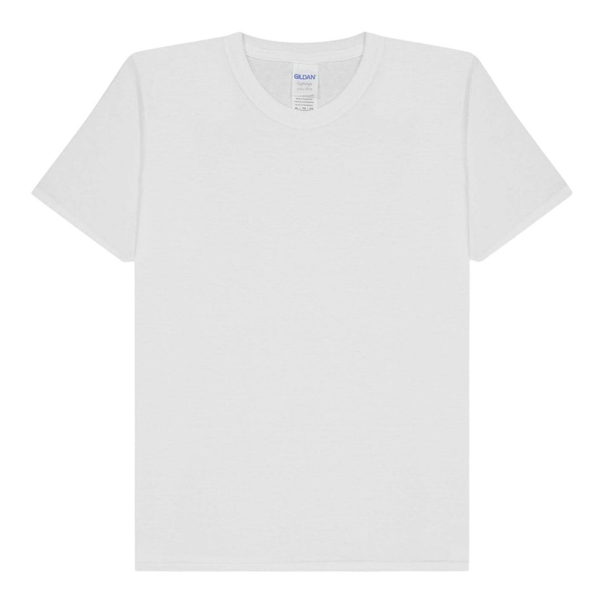 T-shirt uni manches courtes SOFT STYLE blanc, GILDAN