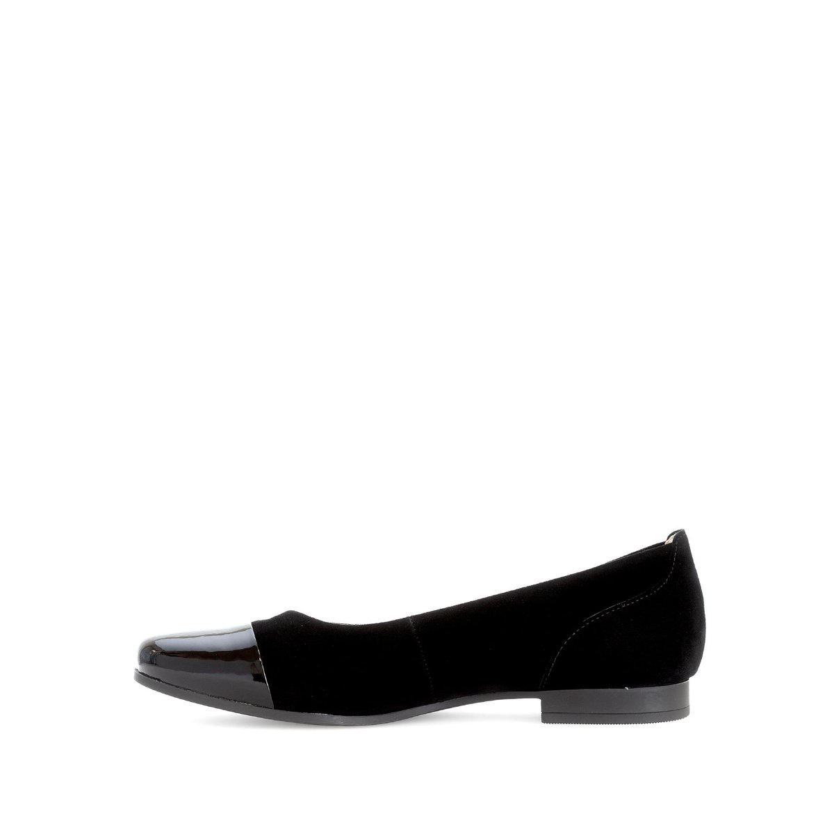 Ballerines en cuir à talon décroché noir, GABOR