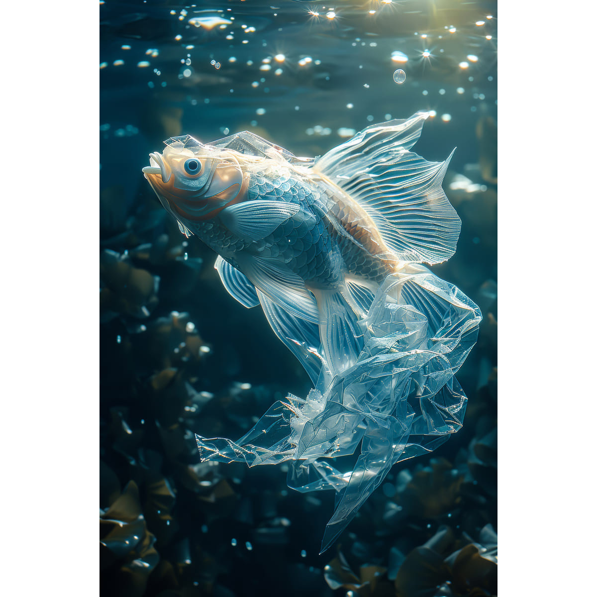 Tableau Mural Poisson Majestueux MER tableau en verre synthétique, CEANOTHE