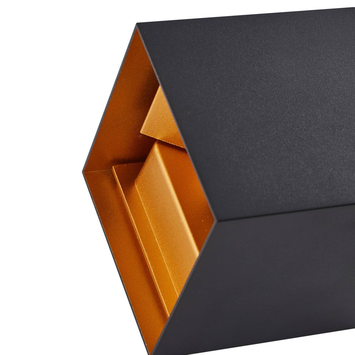 Applique extérieure en métal moderneLED noir, doré, LINDBY