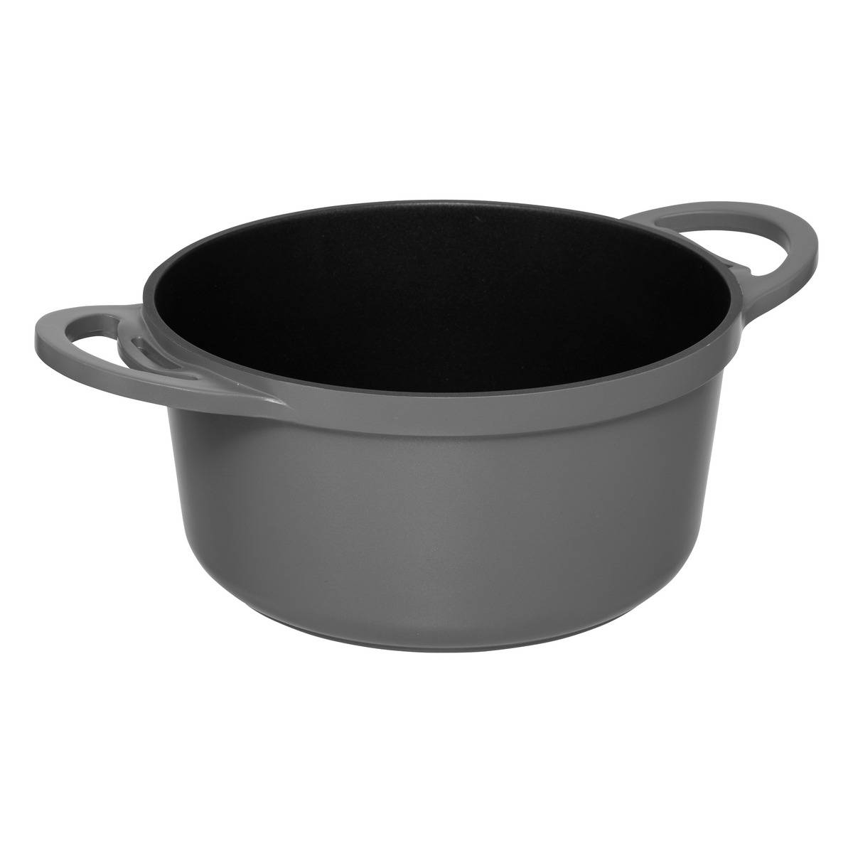 Cocotte 24cm en fonte d'aluminium avec panier vapeur ALURO gris clair, 5FIVE SIMPLY SMART