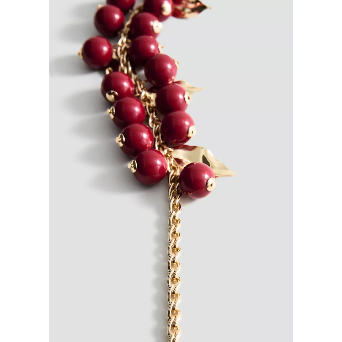 Collier chaîne perles or, MANGO