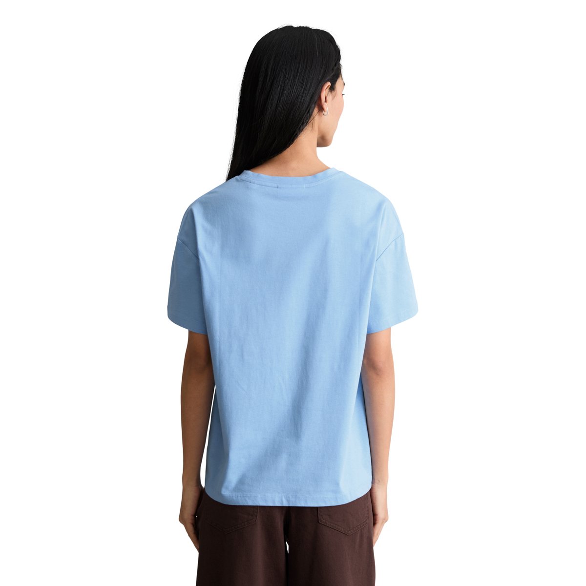 T-shirt ample en Basic Single Jersey bleu moyen, MARC O’POLO DENIM
