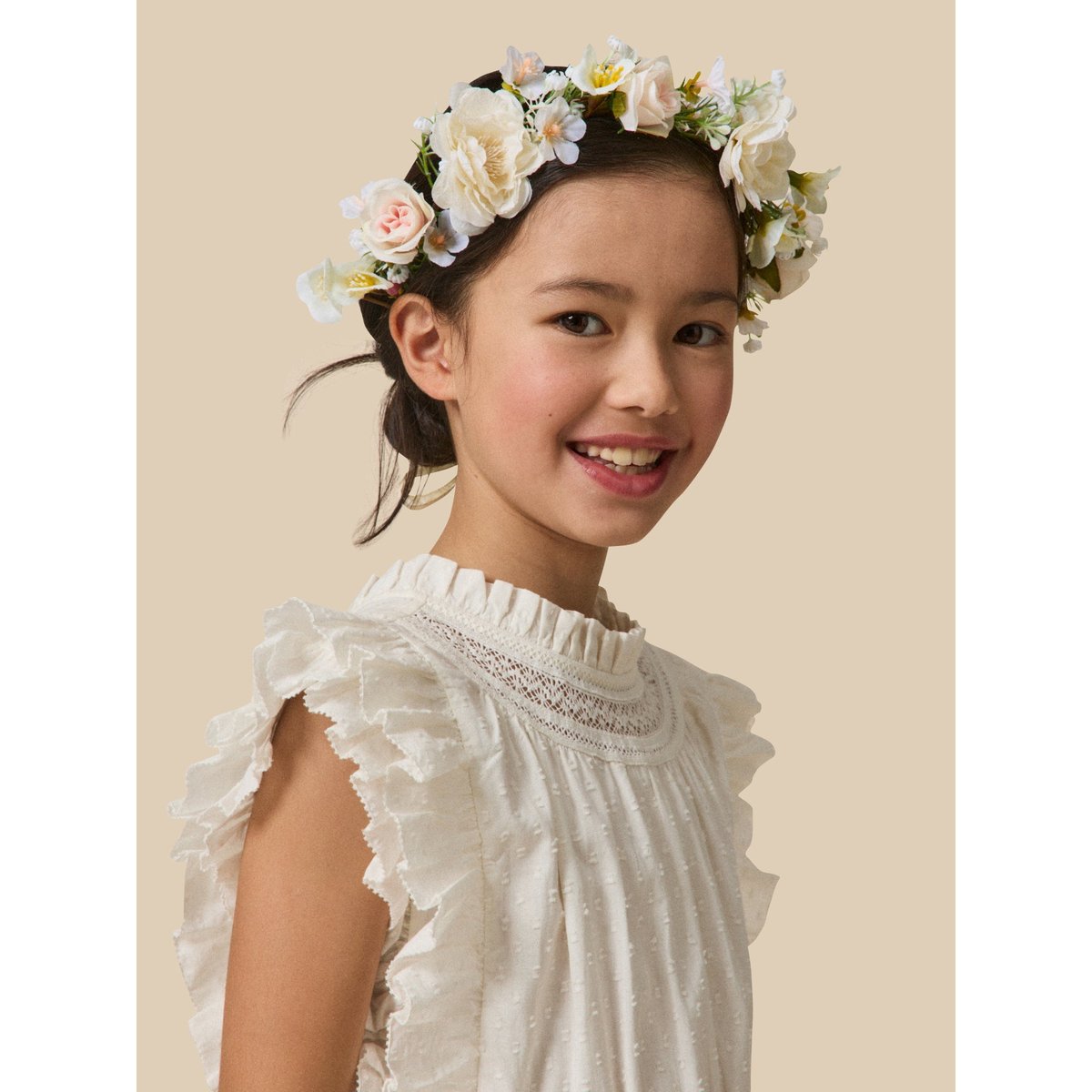 Couronne de fleurs - Collection fêtes et mariages ecru, CYRILLUS