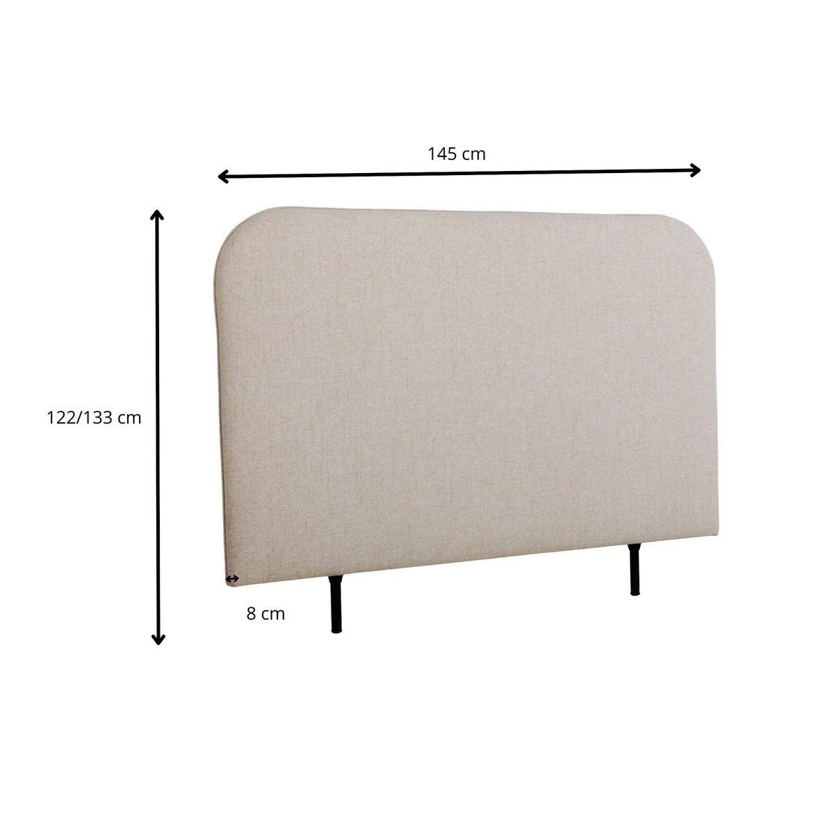 Tête de lit tissu - PAULINE beige, CAMIF