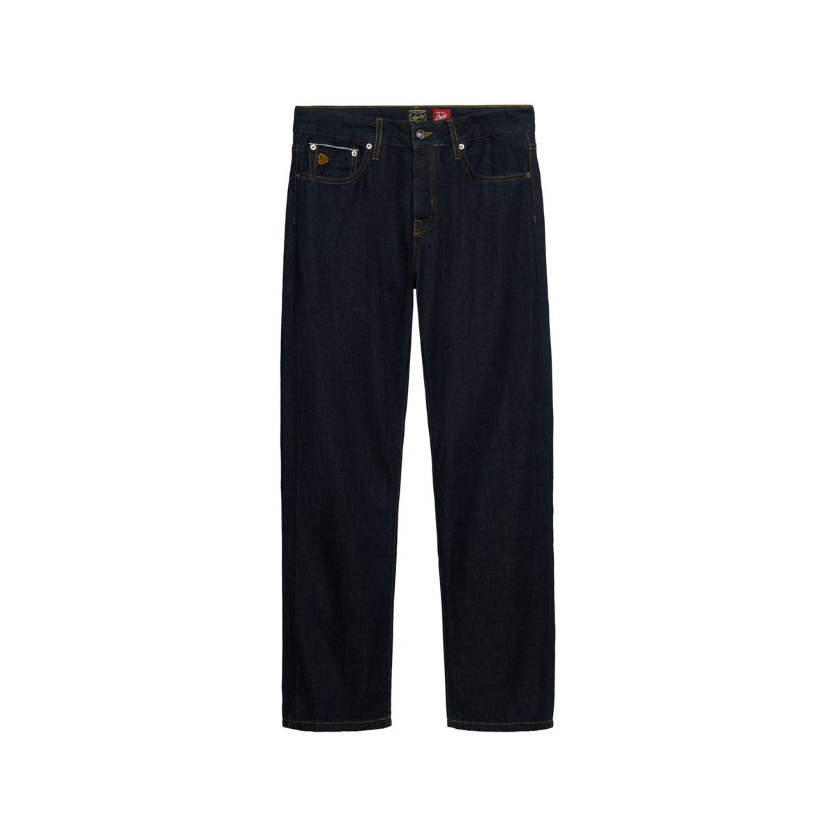 Jean The Merchant Store Coupe Droite crème multicolore, SUPERDRY