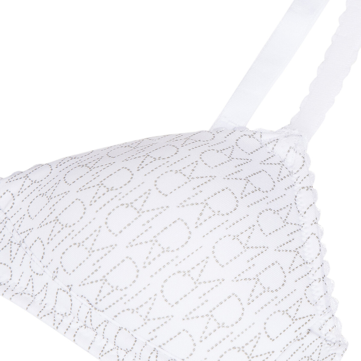Triangle Bra with Logo Print white, DIM