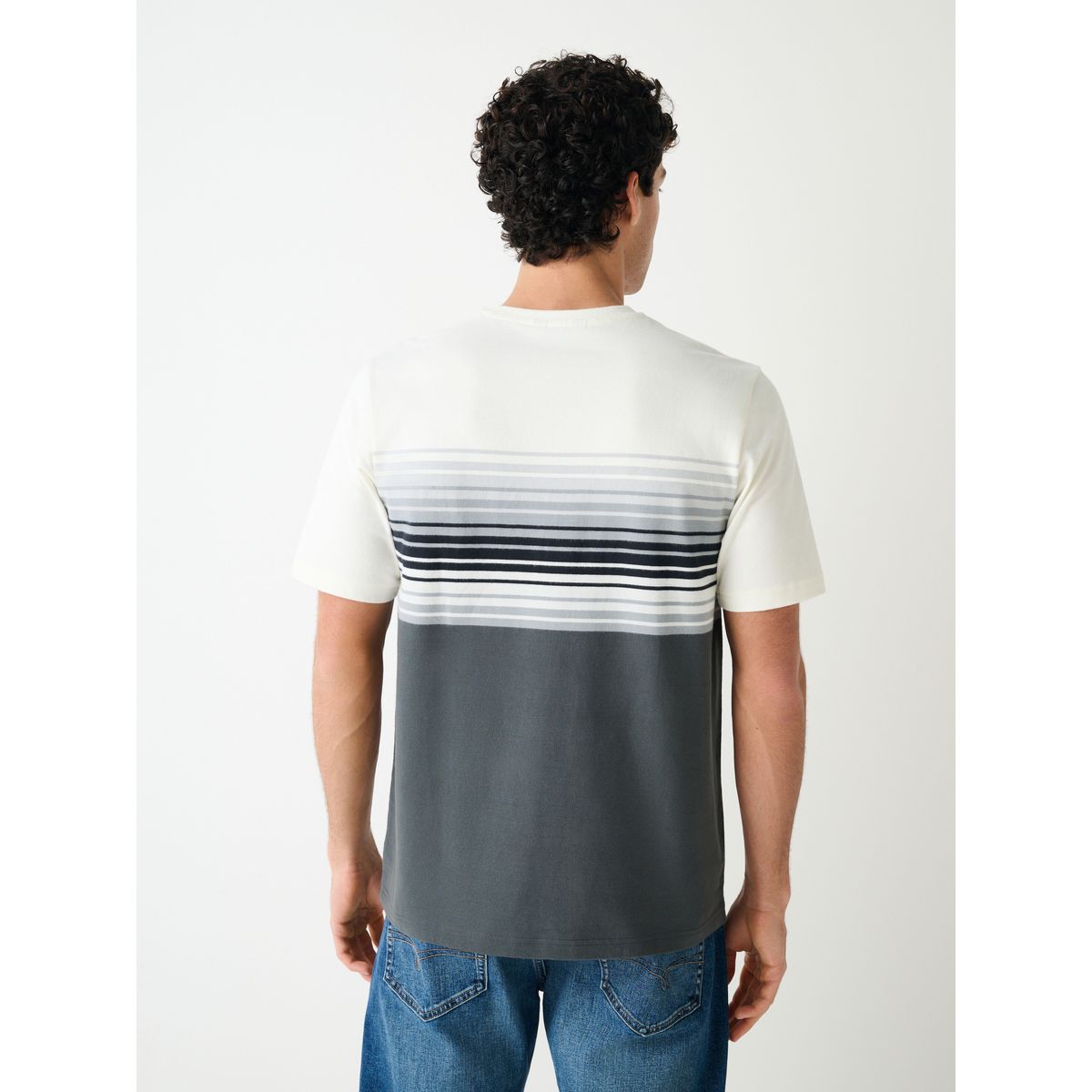 T-shirt block monochrome noir, gris, blanc, NEXT