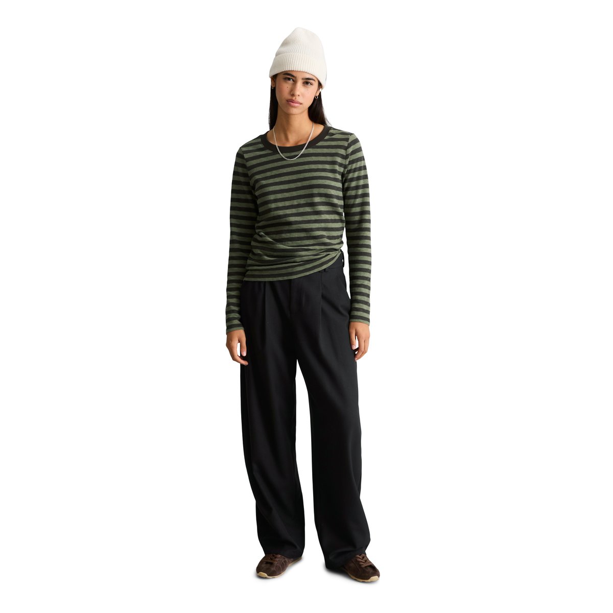T-shirt long régulier en Heavy Slub Jersey gris, MARC O’POLO DENIM