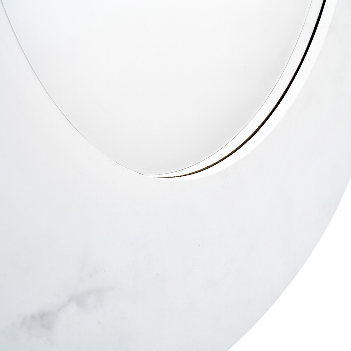 80cm White Marble Veneer Round Wall Mirror white, ÉDITÉ