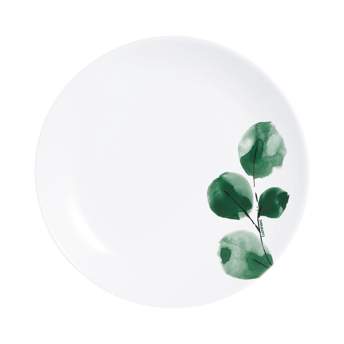 6 Assiettes à dessert 19 cm -EUCALYPTUS blanc, LUMINARC