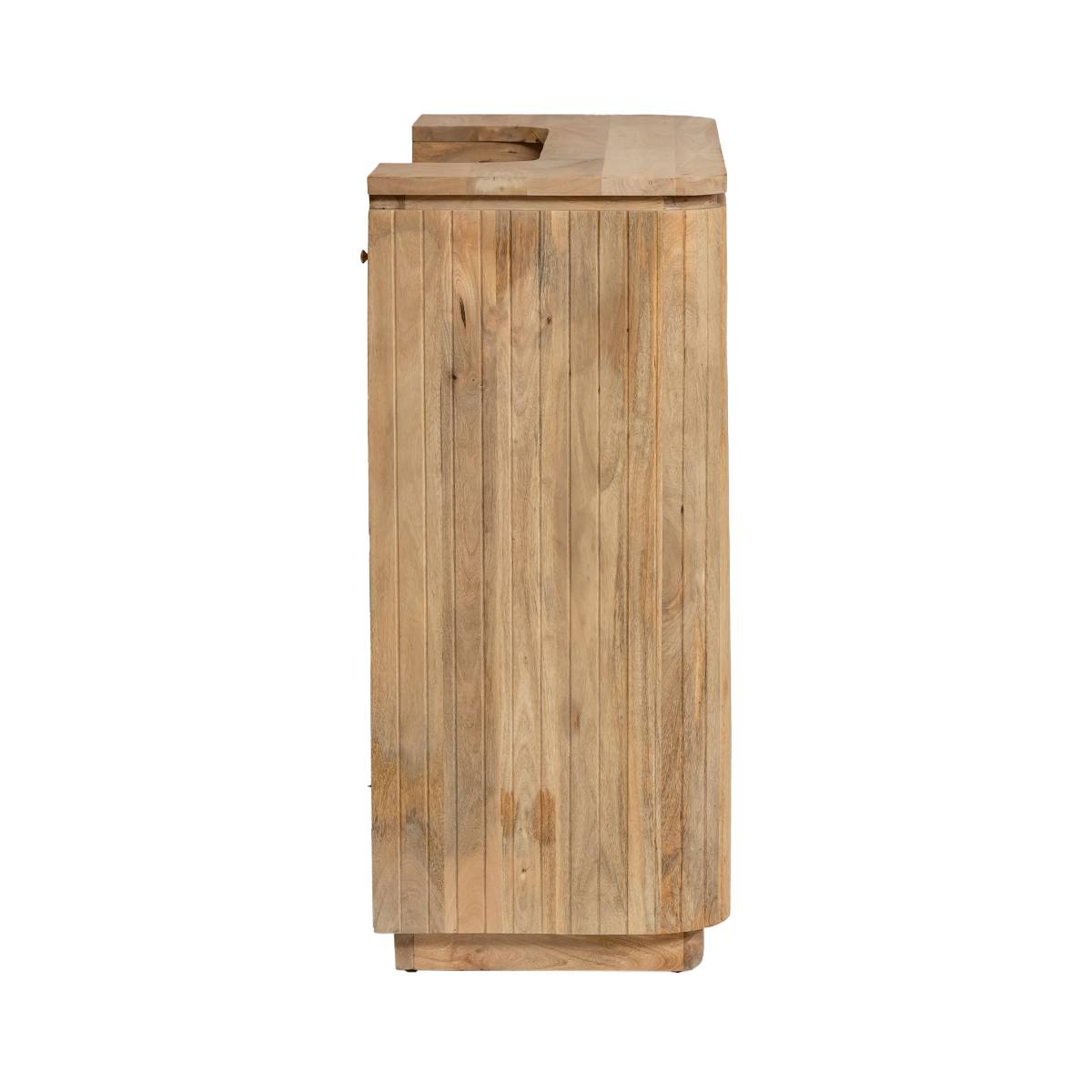 Meuble bar en bois de manguier LOU bois clair, MADE IN MEUBLES