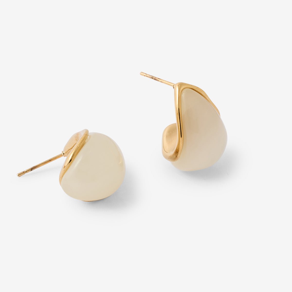 Boucles d'oreilles gouttes en résine et en acier inoxydable doré, BALABOOSTE