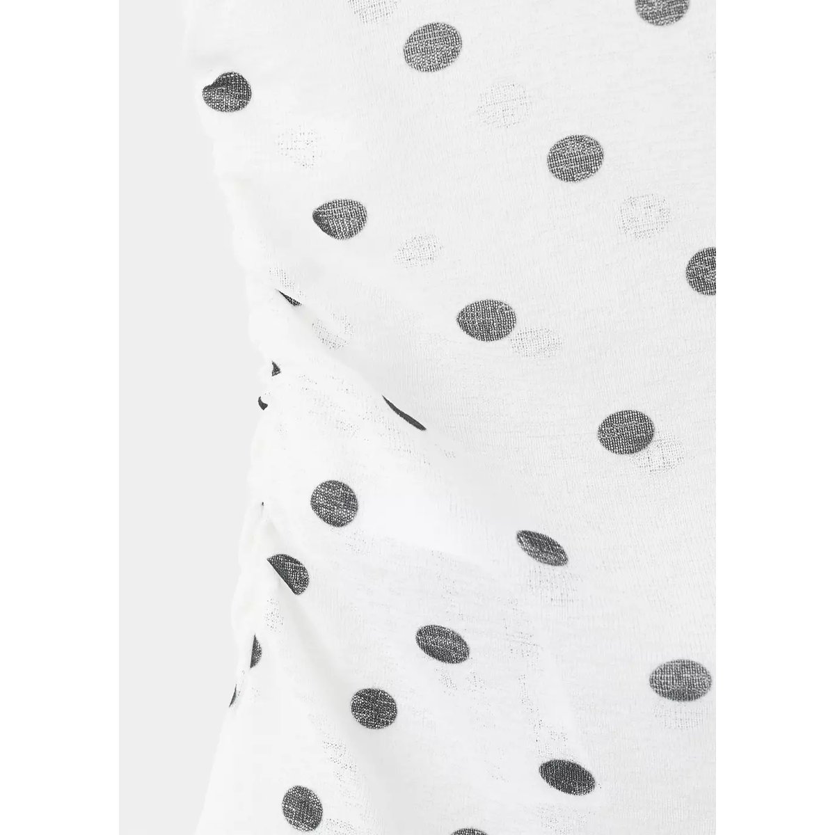T-shirt à pois bustier blanc, MANGO
