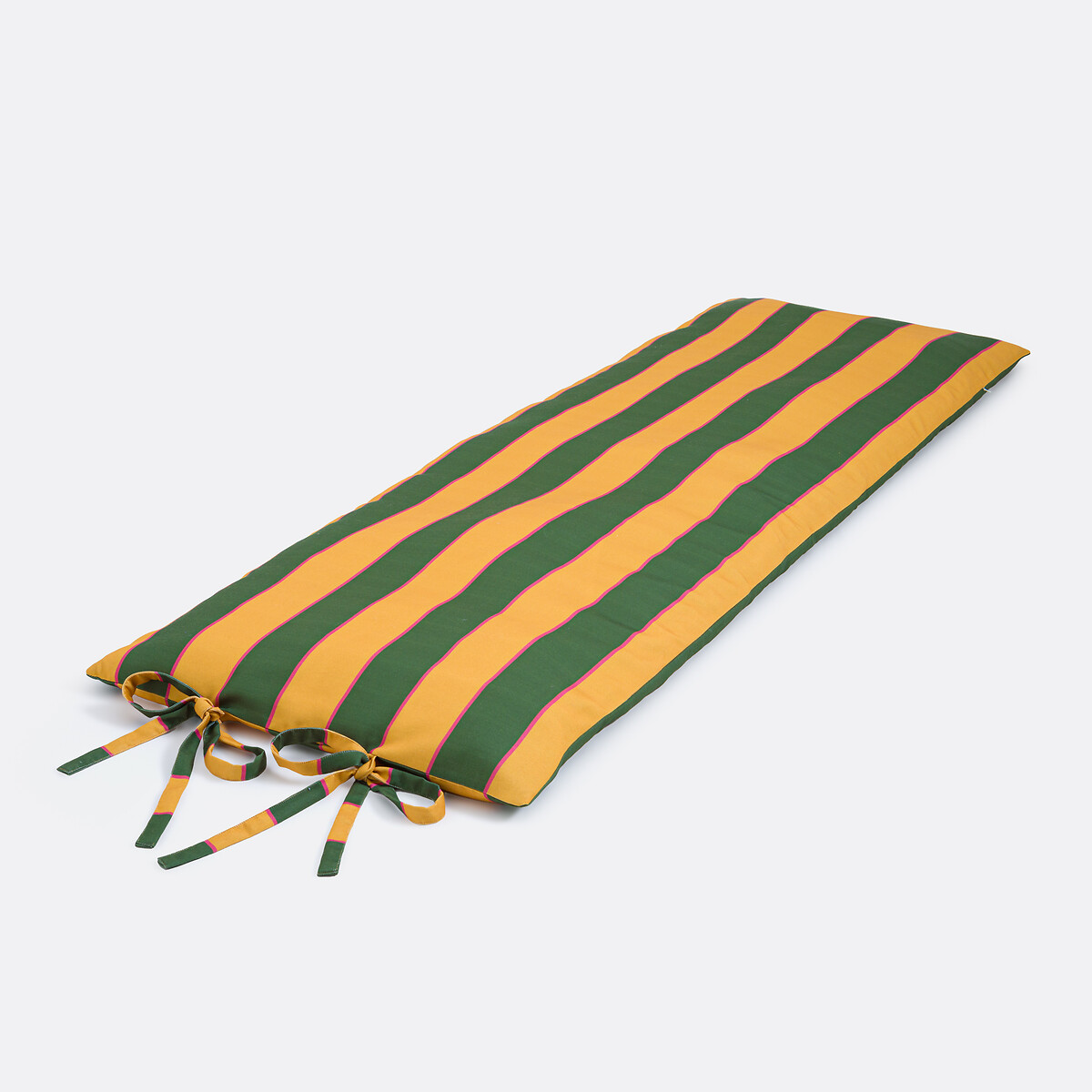 Matelas d'extérieur enroulable, polyester, 192x65 cm, VALERIA jaune/vert, LA REDOUTE INTERIEURS