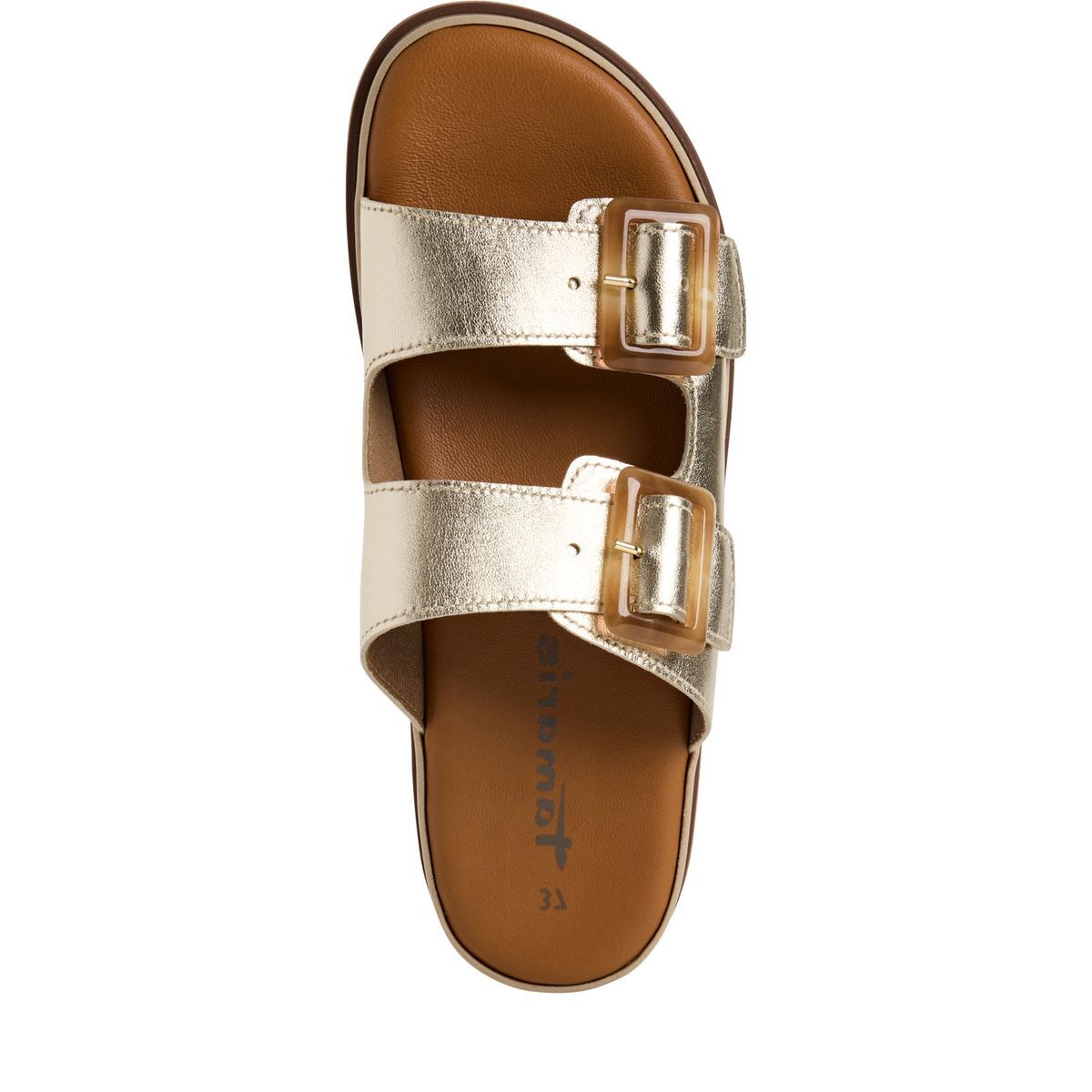 Mule en cuir multicolore bronze laque, TAMARIS