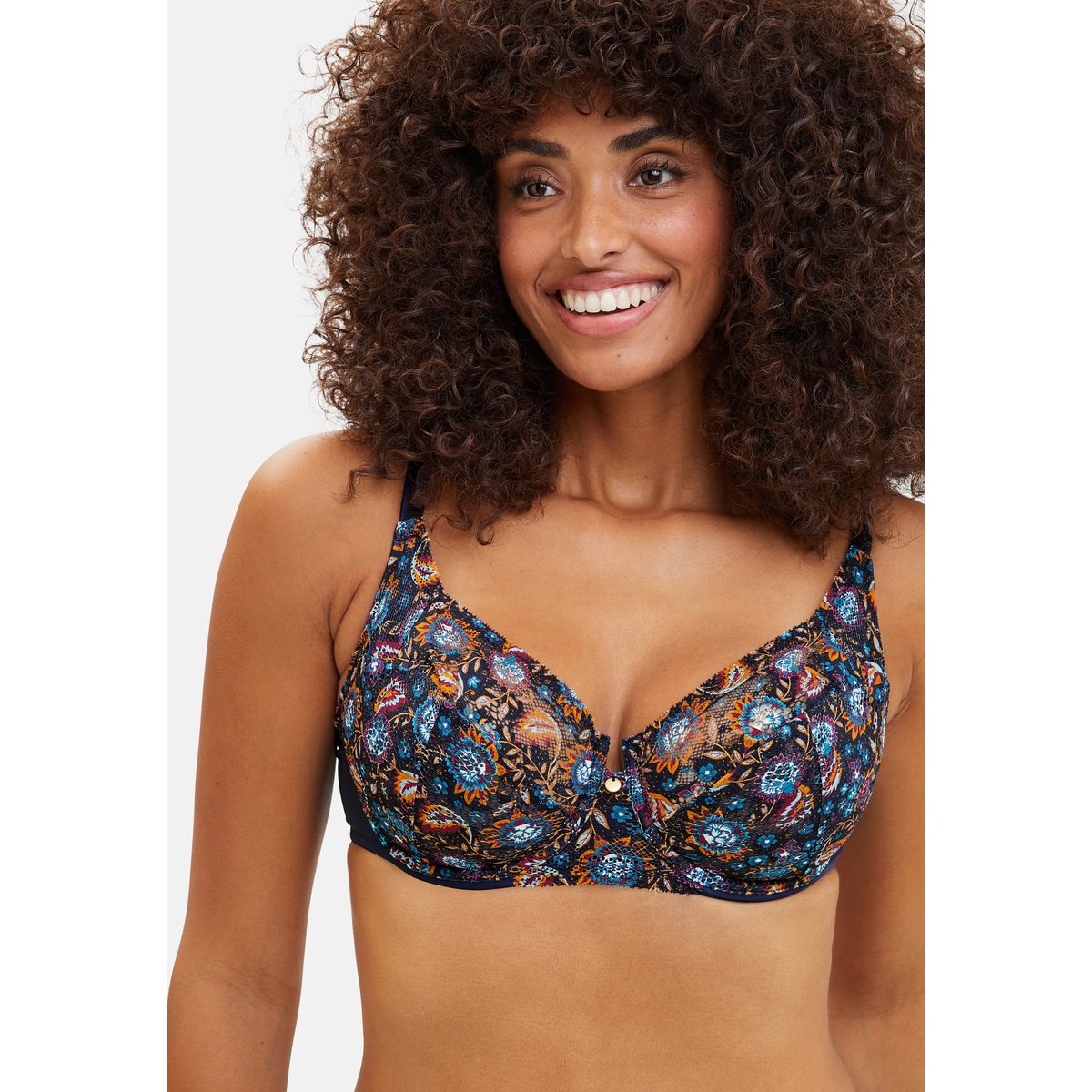 Soutien-gorge SUZIE FANTAISIE imprimé floral gipsy bleu marine, SANS COMPLEXE
