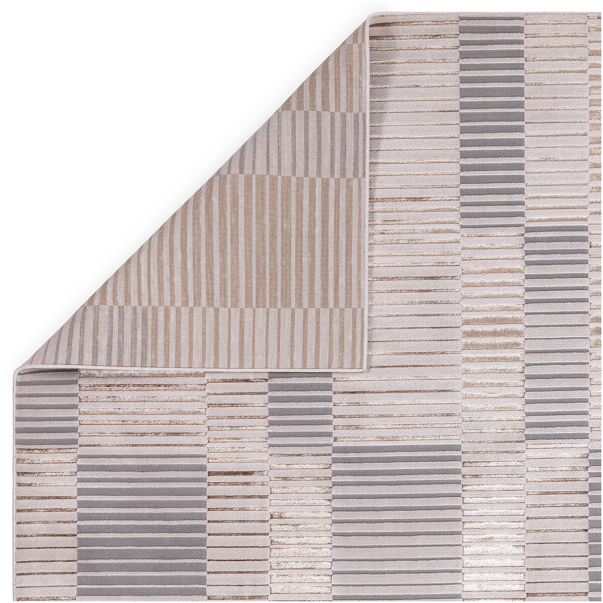 Etched Pattern Metallic Rug champagne, SO'HOME