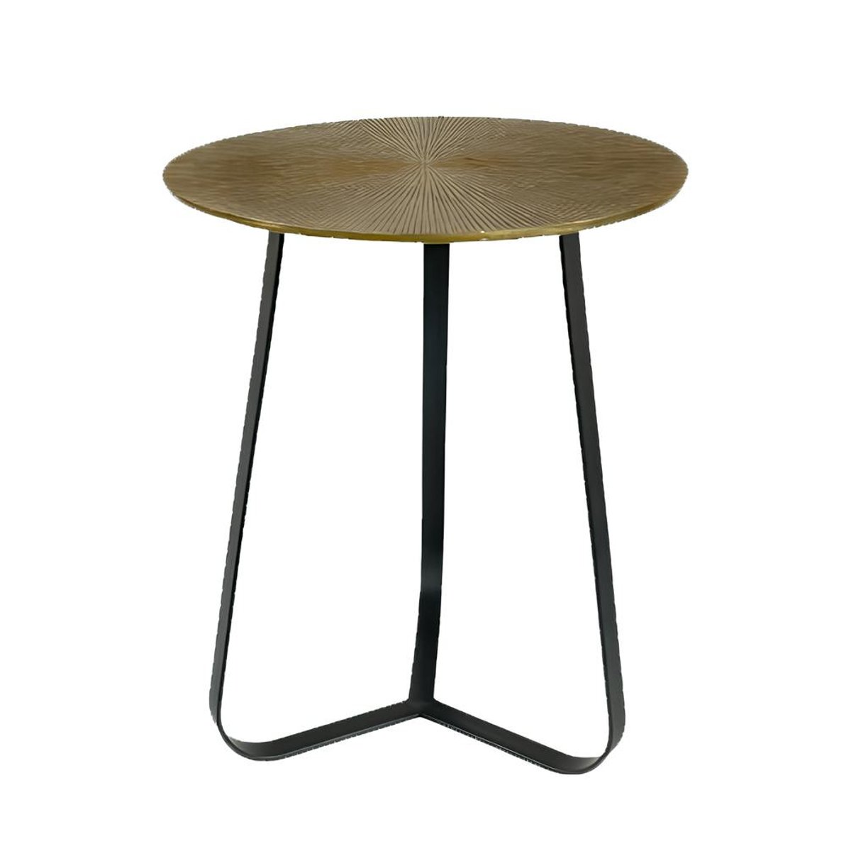 Bout de canapé vintage doré sur trépied Ø40 cm KANO doré, PIER IMPORT