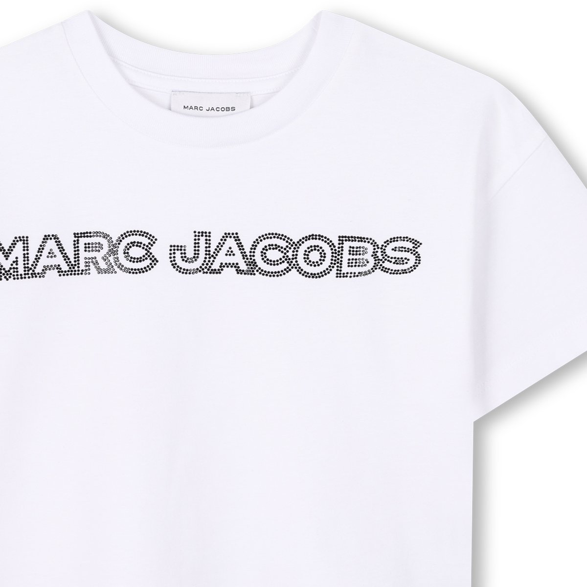 T-shirt court avec des strass blanc, MARC JACOBS