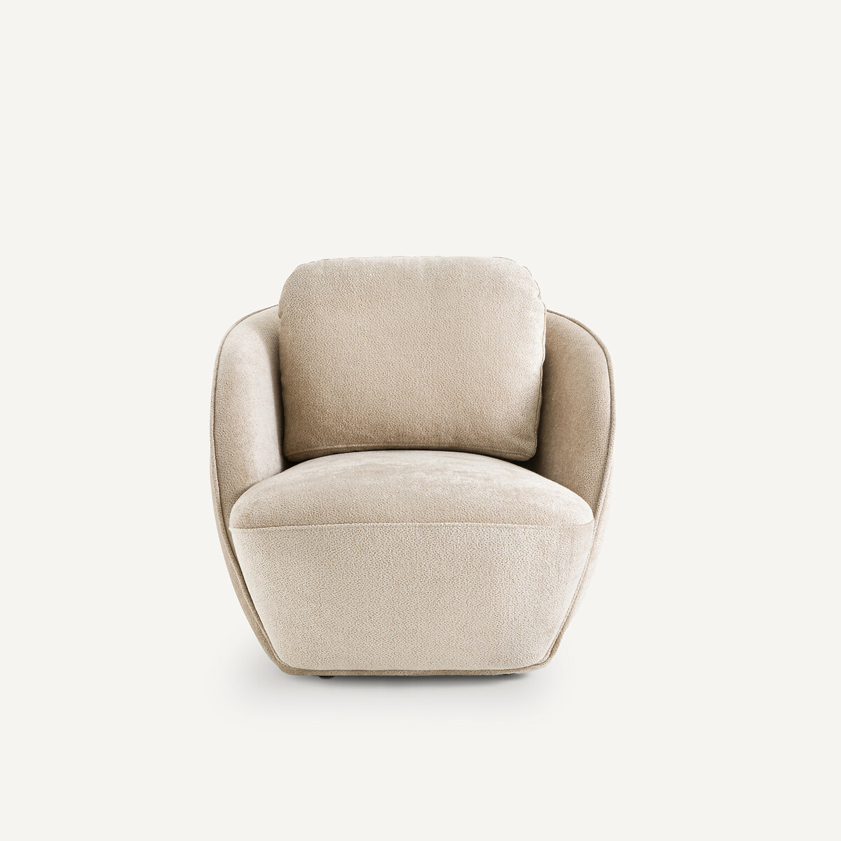 Fauteuil boule tissu velours, Alpine beige shiitake, AM.PM