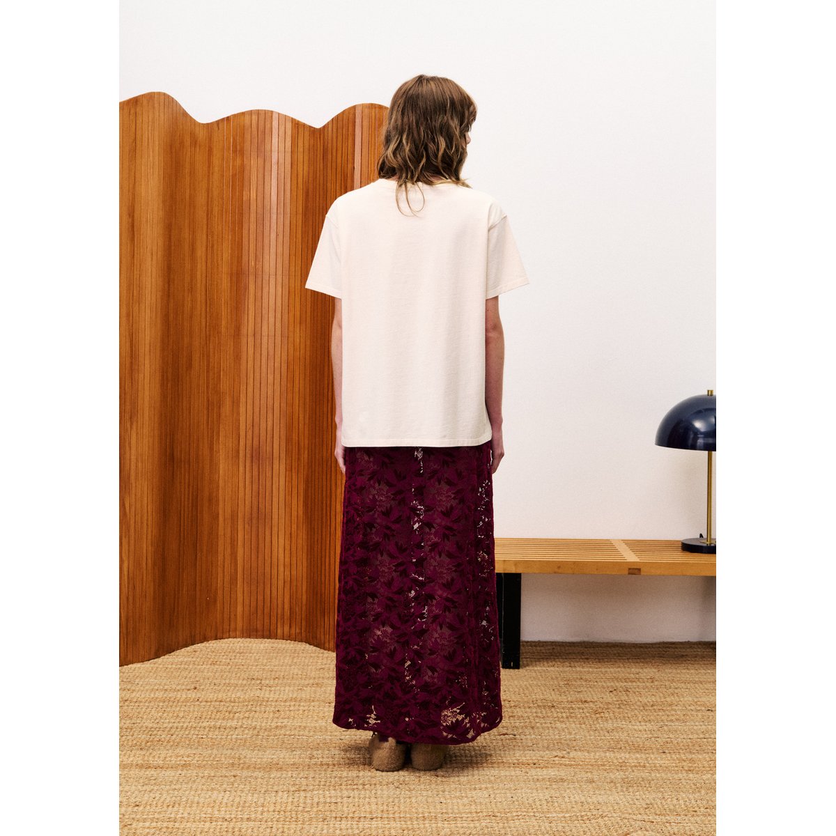 T-shirt en coton LUZERNE beige crème, FRNCH