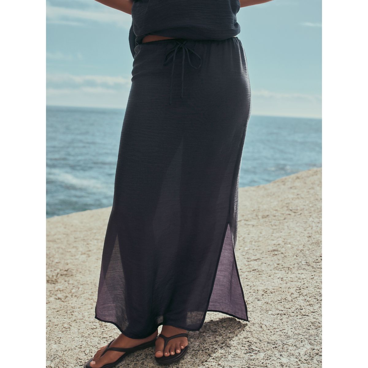 Jupe empire bleu marine, NEXT