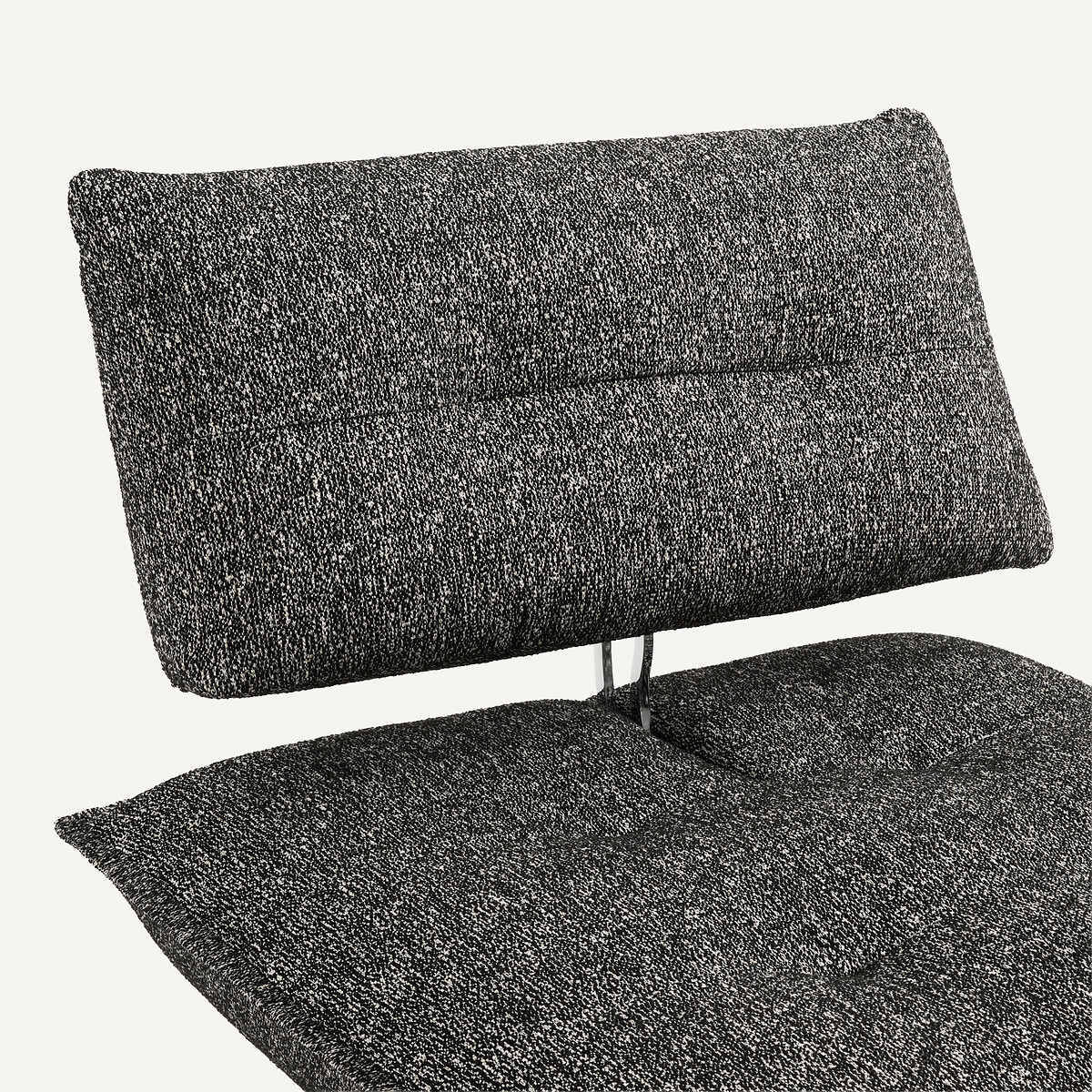 Chauffeuse modulable, en bouclette, KAORI noir, AM.PM