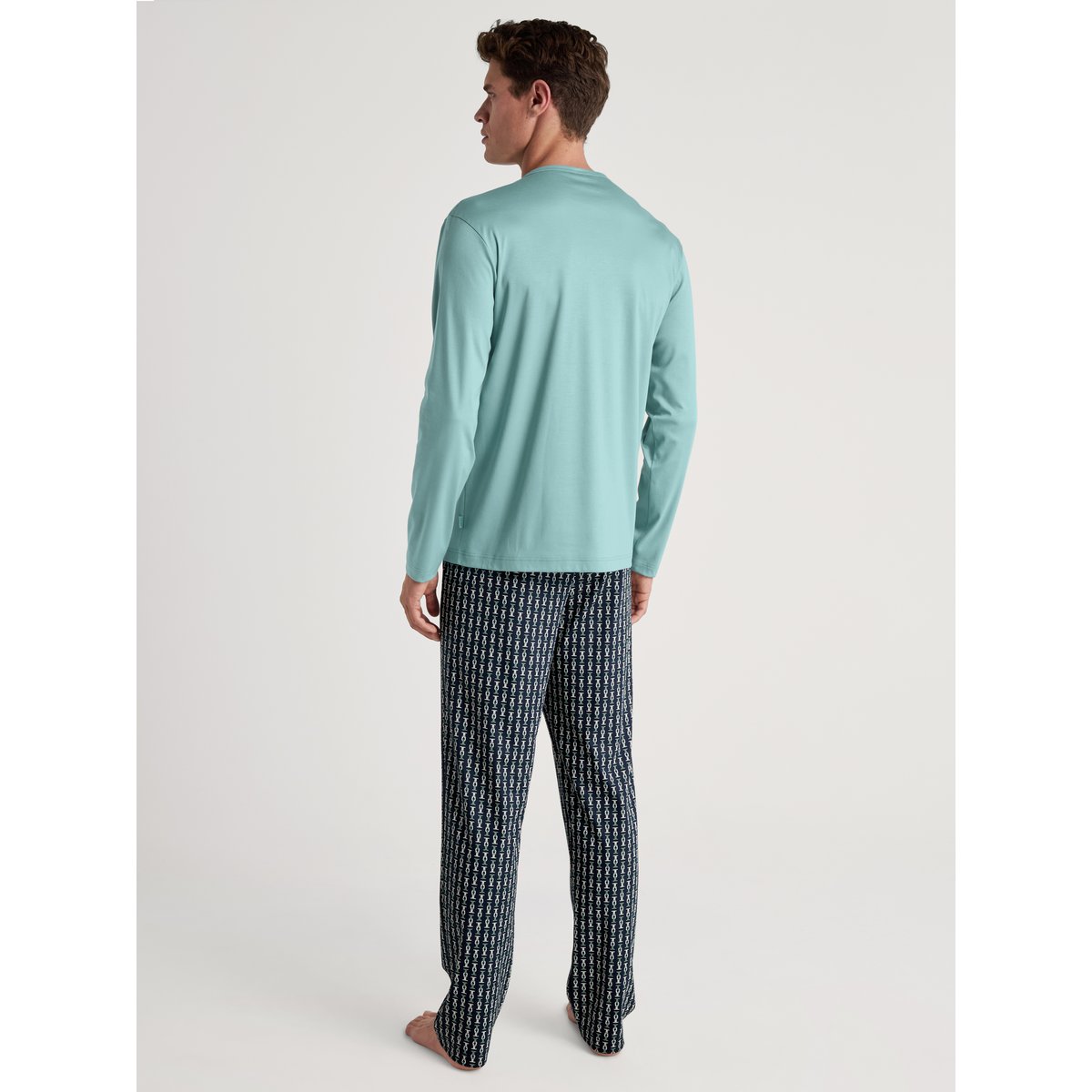 Pyjama manches longues Coton RELAX SELECTED bleulily, CALIDA