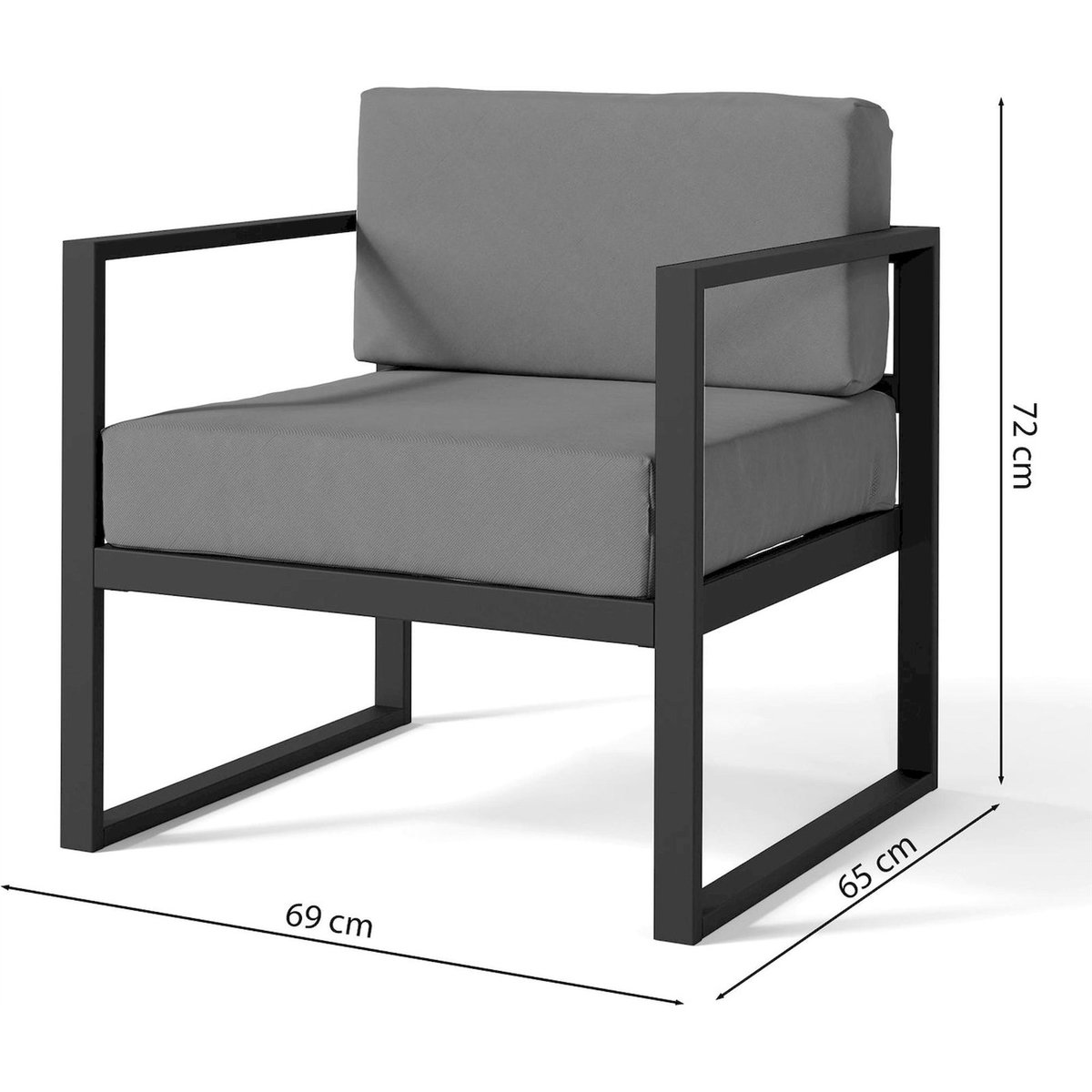 Fauteuil de jardin en tissu déperlant DYWILLY beige clair garden, RECOLLECTION