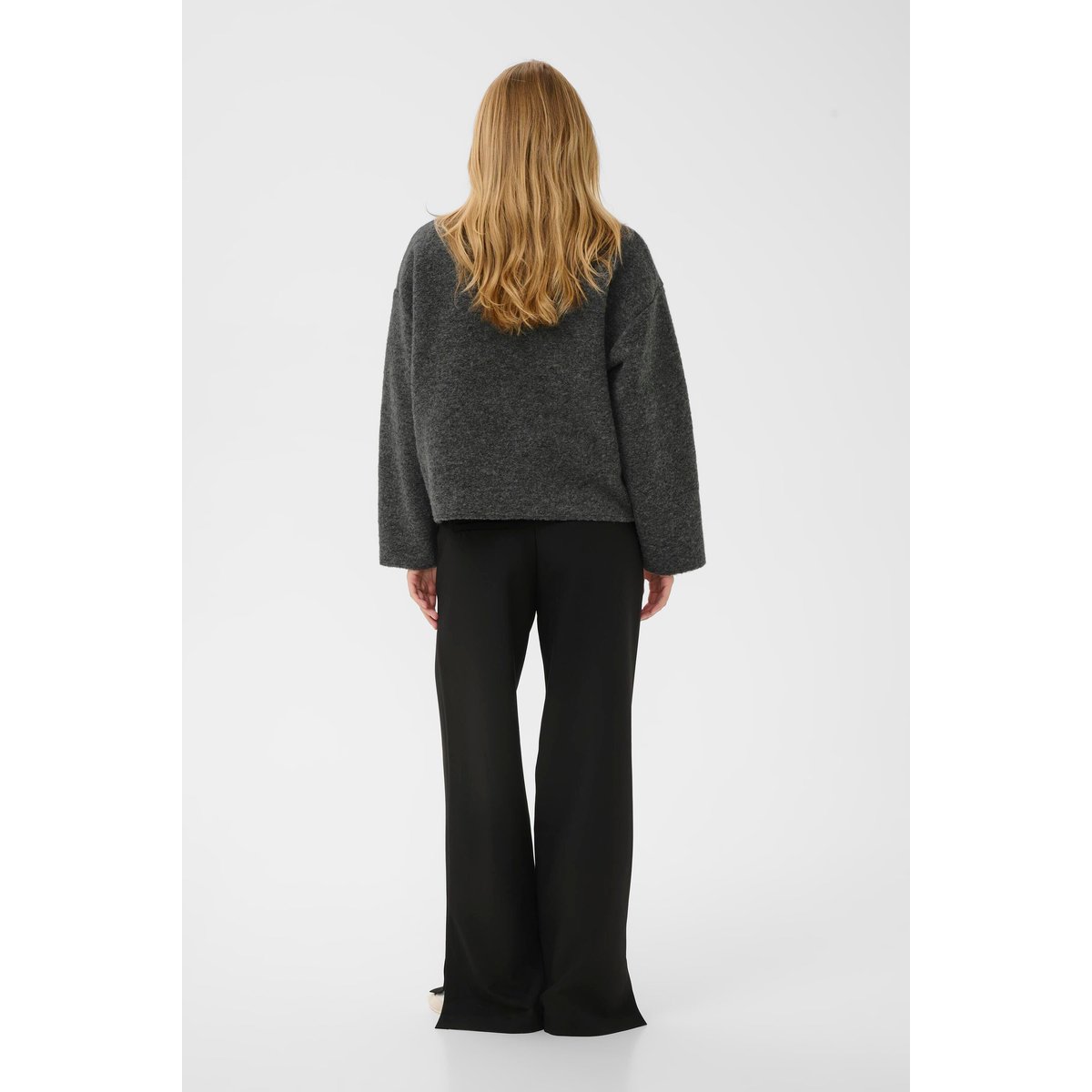 Manteau gris mid grey melange, CULTURE