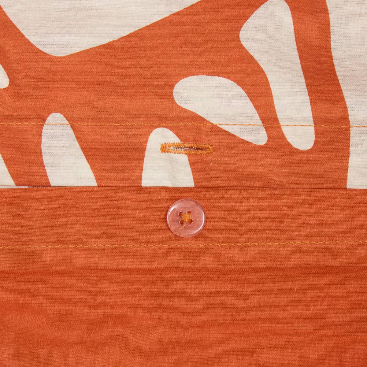 Parure de lit double en coton MORRIS orange, ATMOSPHERA