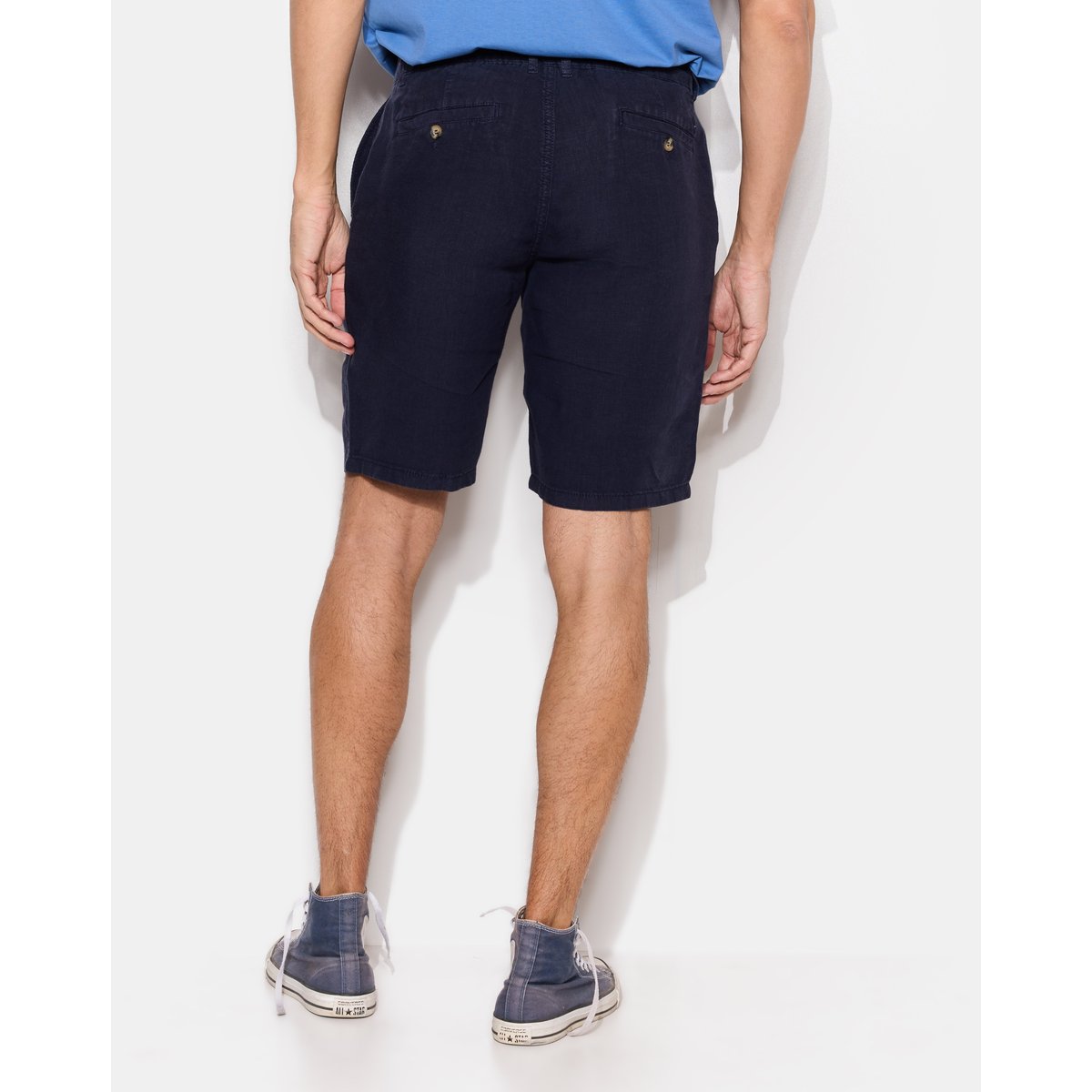 Short en lin LINO SHORT bleu marine, CHEVIGNON
