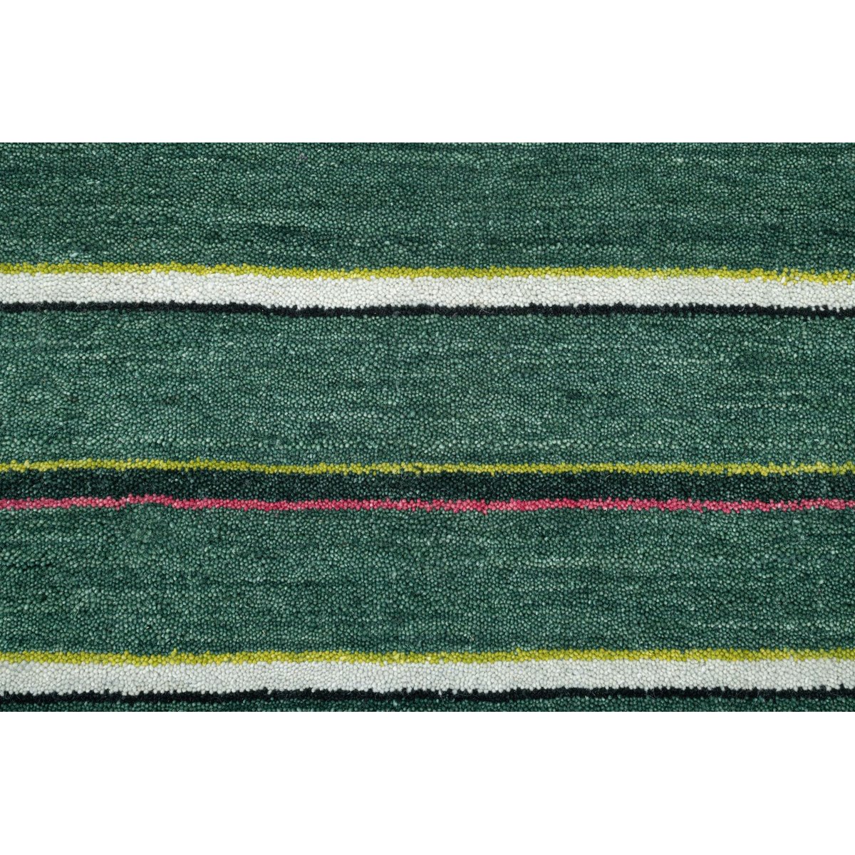 Tapis en laine vierge tissé à la main vert, THEKO