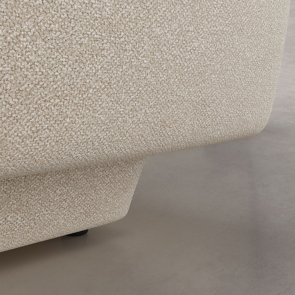 Canapé d'angle gauche en tissu texturé AUSTIN beige, HABITAT