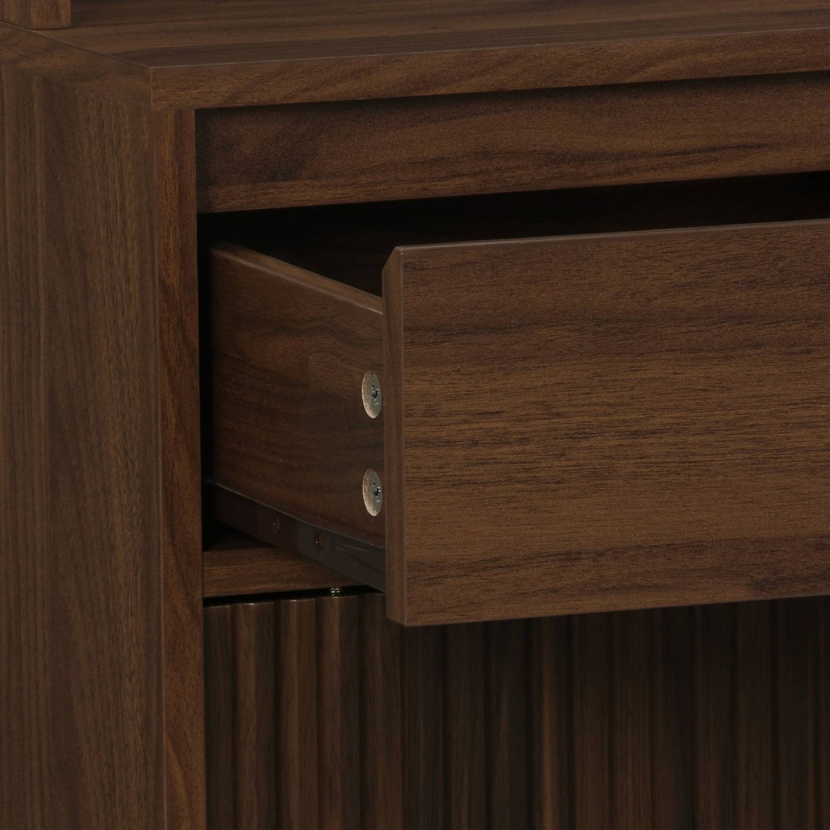 Buffet décor bois 4 portes 3 tiroirs 110 cm LINEAR naturel, SWEEEK