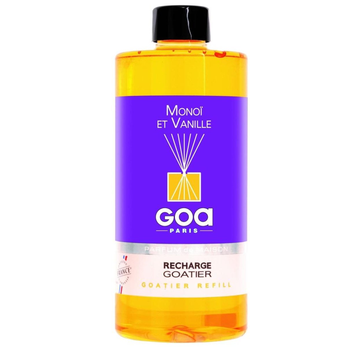 Parfum d'intérieur - Recharge Goatier Monoï et vanille 500 ml jaune, GOA