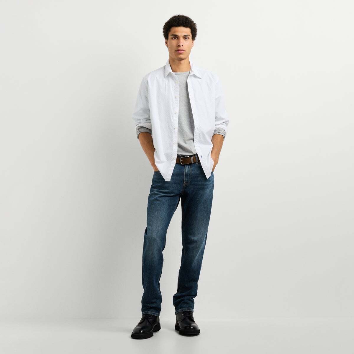 Chemise Coupe Regular En Popeline Imprimée blanc, PEPE JEANS