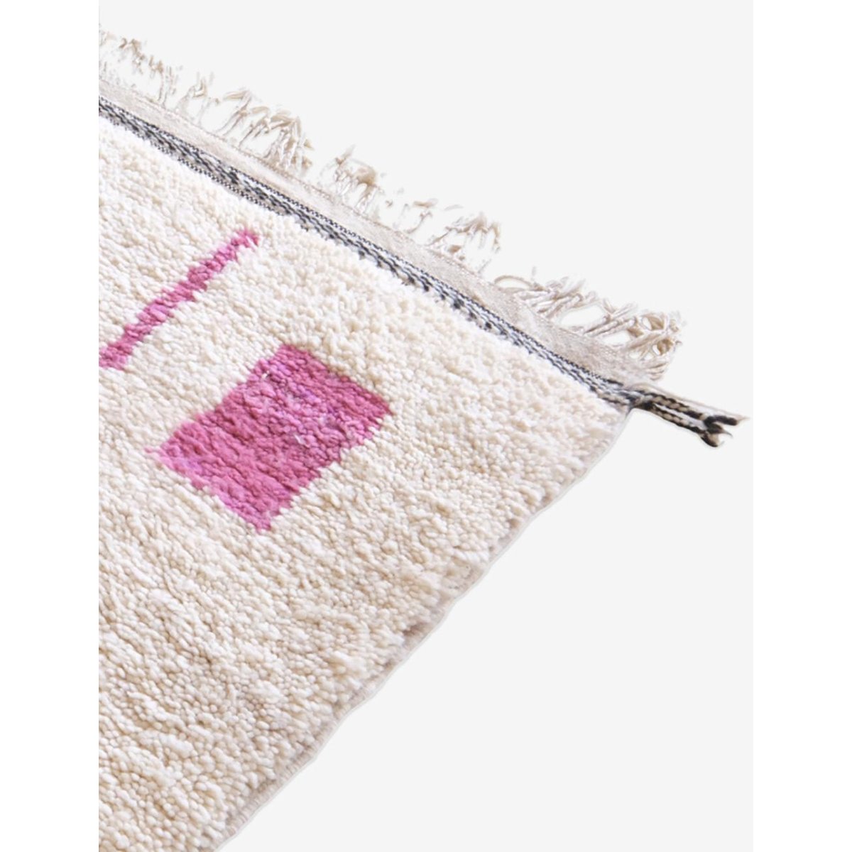 Tapis berbère marocain pure laine rose poudrée, AFK LIVING