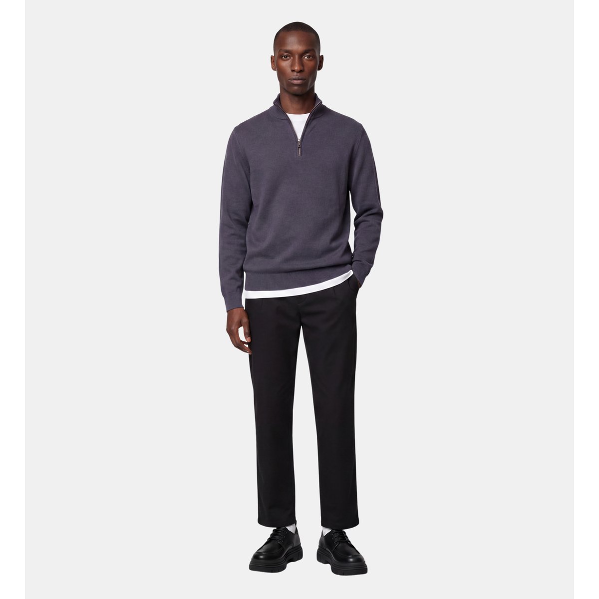 pull col camionneur lambcam bleu nuit, GALERIES LAFAYETTE